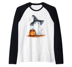 Halloween Deko Frauen Geist Kürbis Männer Kinder Halloween Raglan von Halloween Kostüm Damen Herren Halloween Outfit