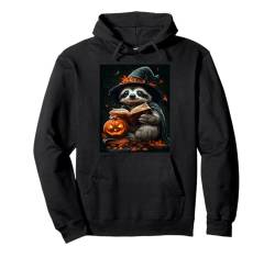 Halloween Frauen Faultier Kürbis Männer Kinder Halloween Pullover Hoodie von Halloween Kostüm Damen Herren Halloween Outfit