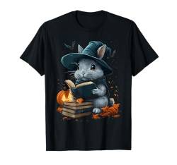 Halloween Kürbis Buch Frauen Männer Kinder Hase Halloween T-Shirt von Halloween Kostüm Damen Herren Halloween Outfit