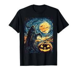 Halloween Kürbis Frauen Deko Männer Sensenmann Halloween T-Shirt von Halloween Kostüm Damen Herren Halloween Outfit