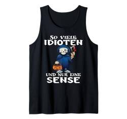 Halloween Kostüm Kinder lustiges Sensenmann Zombie Skelett Tank Top von Halloween Kostüm Herren Grusel Deko Party Geschenk