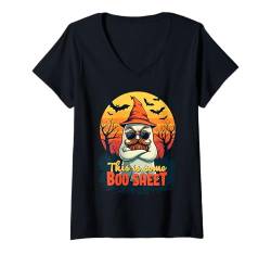 Damen Halloween Ghost, This Is Some Boo Sheet, Lustiges Halloween T-Shirt mit V-Ausschnitt von Halloween Party Costumes Women Men Kids Boys Girls