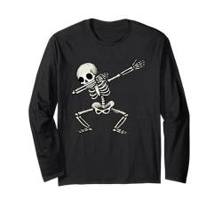 Skelett Dabbing, Halloween, Herren, Jungen | Dab Dance, Rippenkäfig Langarmshirt von Halloween Party Costumes Women Men Kids Boys Girls