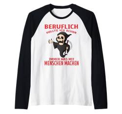 Halloween Kostüm Kinder lustiges Sensenmann Zombie Skelett Raglan von Halloween Party Kostüm Damen Grusel Deko Geschenk