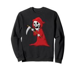 Halloween Kostüm Kinder lustiges Sensenmann Zombie Skelett Sweatshirt von Halloween Party Kostüm Damen Grusel Deko Geschenk