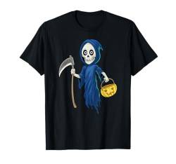 Halloween Kostüm Kinder lustiges Sensenmann Zombie Skelett T-Shirt von Halloween Party Kostüm Damen Grusel Deko Geschenk