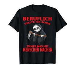 Halloween Kostüm Kinder lustiges Sensenmann Zombie Skelett T-Shirt von Halloween Party Kostüm Damen Grusel Deko Geschenk