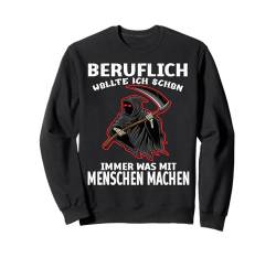 Halloween Kostüm Kinder lustiges Sensenmann Zombie Skelett Sweatshirt von Halloween Party Kostüm Herren Grusel Deko Geschenk