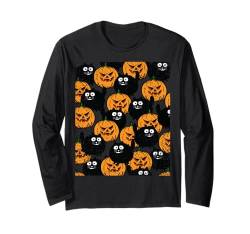 Katze Kürbis Halloween Design Gruseltier Langarmshirt von Halloween Pumpkin Design Men Women Kids