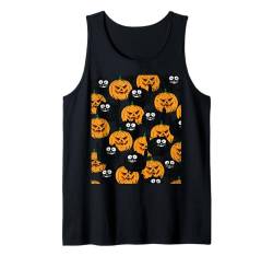 Katze Kürbis Halloween Design Gruseltier Tank Top von Halloween Pumpkin Design Men Women Kids