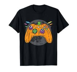 Retro Gamer Halloween Design Lustiger Gruselkürbis T-Shirt von Halloween Pumpkin Design Men Women Kids