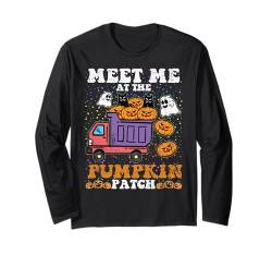 Triff mich beim Pumpkin Patch Halloween Langarmshirt von Halloween Pumpkin Design Men Women Kids