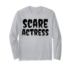 Spukhaus Narbe Schauspielerin Halloween Ernte Spaß Mann Frau Langarmshirt von Halloween Security Shopp