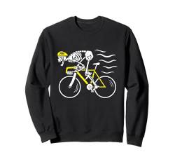 Skelett Reiten Fahrrad Halloween Design Radfahren Radfahren Sweatshirt von Halloween Skeleton Design Men Women Kids