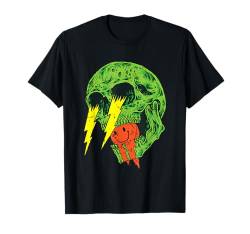 Totenkopf Donneraugen Halloween Design Gruseliges Skelett Gothic T-Shirt von Halloween Skeleton Design Men Women Kids