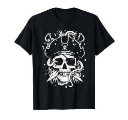 Totenkopf Pirat Halloween Design Skelett Knochen Kleinkind Jungen T-Shirt von Halloween Skeleton Design Men Women Kids