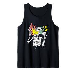 Skelett Rocker Halloween Design Cool Rock N Roll Tank Top von Halloween Skeleton Design Men Women