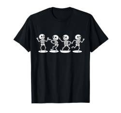 Lustiges Tanzendes Skelett Kinder Retro Kostüm Halloween Niedlicher Junge T-Shirt von Halloween Skeleton Hand Sign Costume Women Men Kid