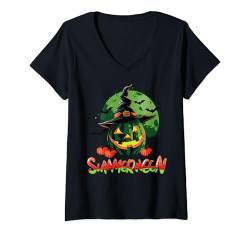 Damen Summerween Vibes Sweet Ice Cream Watermelon Summer Halloween T-Shirt mit V-Ausschnitt von Halloween Summerween Spooky Season Men Women Kids