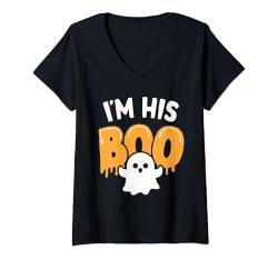 Damen Lustiges Halloween-Liebhaber, gruseliges Geschenk für Männer, Frauen, Kinder T-Shirt mit V-Ausschnitt von Halloween Trick or Treat Birthday Holiday Presents