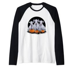 Lustiges Halloween-Kuh-Gruselgeschenk für Männer Frauen Kinder Jungen Mädchen Raglan von Halloween Trick or Treat Birthday Holiday Presents