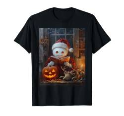 Halloween Kinder Kürbis Frauen Männer Geist Weihnachtsmütze T-Shirt von Halloween Weihnachten Kostüm Damen Herren Outfit