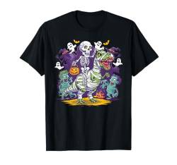 Skeleton Riding Mummy Dinosaur Boo Halloween Kids Boys Girls T-Shirt von Halloween shirts for Kids Boys Girls Skeleton TRex