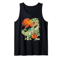 Mummy T Rex Halloween Kinder Jack o Laterne Kürbis Dinosaurier Tank Top von Haloween T-Rex Zajoo