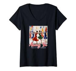 Damen Seien Sie immer kreativ einzigartig, Tänzer in Bewegung T-Shirt mit V-Ausschnitt von Hamiltonmagic