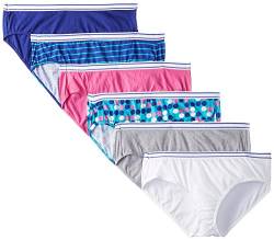 Hanes Women's Cotton Hipster Underwear, 6-Pack, Assorted, Size 9 von Hanes