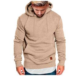 Hoodie Herren 2024 Freizeit Basic Kapuzenpullover Streetwear Einfarbig Warm Sportlich Hoody Sweatshirt Activewear Dünne Oversize Bequem Sweatjacke Kapuzenjacke Leichte Winter Trainingsjacke von Hanraz