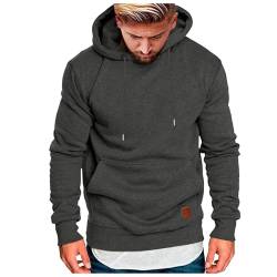 Hoodie Herren 2024 Freizeit Basic Kapuzenpullover Streetwear Einfarbig Warm Sportlich Hoody Sweatshirt Activewear Dünne Oversize Bequem Sweatjacke Kapuzenjacke Leichte Winter Trainingsjacke von Hanraz