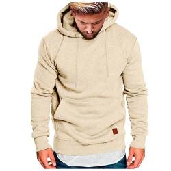 Hoodie Herren 2024 Freizeit Basic Kapuzenpullover Streetwear Einfarbig Warm Sportlich Hoody Sweatshirt Activewear Dünne Oversize Bequem Sweatjacke Kapuzenjacke Leichte Winter Trainingsjacke von Hanraz