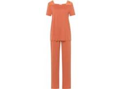 Hanro Pyjama Damen Jersey, orange von Hanro