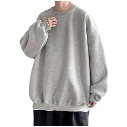 Sweater Herren Ohne Kapuze Longsleeve Slim Fit Hoodie Herren Oversize Print Jogging Herren Pullover Oberteile Winter Longsleeve Soft Oberteile Sweater Herren mit Kapuze Rundhals für Männer Teenager von Haohon