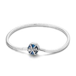 Hapour Armband Silber 925 Charms Armband mit Steinen Blume Momente Charms ikonischen Schlange Armkette Armband Damen Geschenk für Frauen Mädchen von Hapour