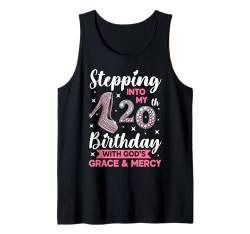 Mit Gottes Gnade und Barmherzigkeit in meinen 20. Geburtstag treten Tank Top von Happy 20th Birthday Party Women Girls Celebration