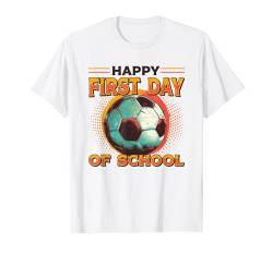 Happy First Day Of School Dinosaurier Schulanfänger T-Shirt von Happy First Day Of School Student Kid School