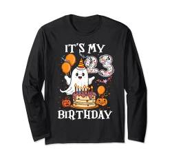 Boo It's My 23rd Birthday Halloween Ghost 23 Years Old B-day Langarmshirt von Happy Halloween Birthday Men Women Kids Apparel