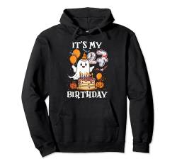 Boo It's My 27th Birthday Halloween Ghost 27 Years Old B-day Pullover Hoodie von Happy Halloween Birthday Men Women Kids Apparel