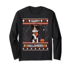 Happy Halloween Ugly Australian Shepherd Howl-o-ween Pumpkin Langarmshirt von Happy Halloween Trick Or Treat Candy Men Women Kid