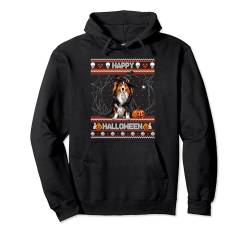 Happy Halloween Ugly Shetland Sheepdog Howl-o-ween Pumpkin Pullover Hoodie von Happy Halloween Trick Or Treat Candy Men Women Kid