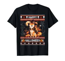 Happy Halloween Ugly Shiba Inu Howl-o-ween Pumpkin Dog lover T-Shirt von Happy Halloween Trick Or Treat Candy Men Women Kid