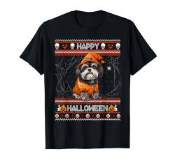 Happy Halloween Ugly Shih Tzu Howl-o-ween Pumpkin Dog lover T-Shirt von Happy Halloween Trick Or Treat Candy Men Women Kid