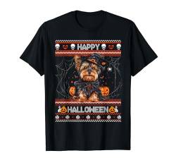 Happy Halloween Ugly Yorkshire Terrier Howl-o-ween Pumpkin T-Shirt von Happy Halloween Trick Or Treat Candy Men Women Kid