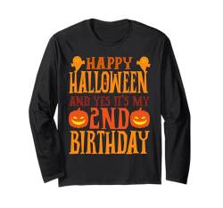 Frohes Halloween und ja, es ist mein 2. Geburtstag Langarmshirt von Happy Halloween & Birthday Apparel