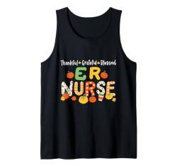 Dankbare gesegnete Notkrankenschwester Thanksgiving RN Herren Damen Tank Top von Happy Thanksgiving Fall Creations