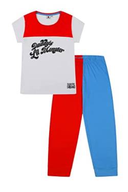 Harley Quinn Langes Pyjama-Set für Damen, Weiß / Rot, weiß, 18-20 von Harley Quinn