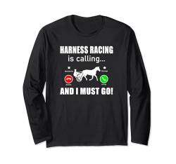 Trabrennpferd Trabrennsport IS-CALLING Pferde Trabrennen Langarmshirt von Harness-Racing Accessories Trotting-race Gifts