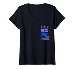 Damen Harris Tim Walz 2024 Wahlen Präsident Patriotische Demokraten T-Shirt mit V-Ausschnitt von Harris Tim Walz 2024 Elections President Patriotic